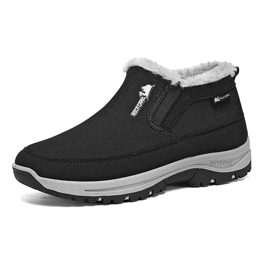 Herren Outdoor Schlupfstiefel gefüttert - Rutschfest, Durchtrittsicher - Fußgewölbestütze, Breite Zehenpartie