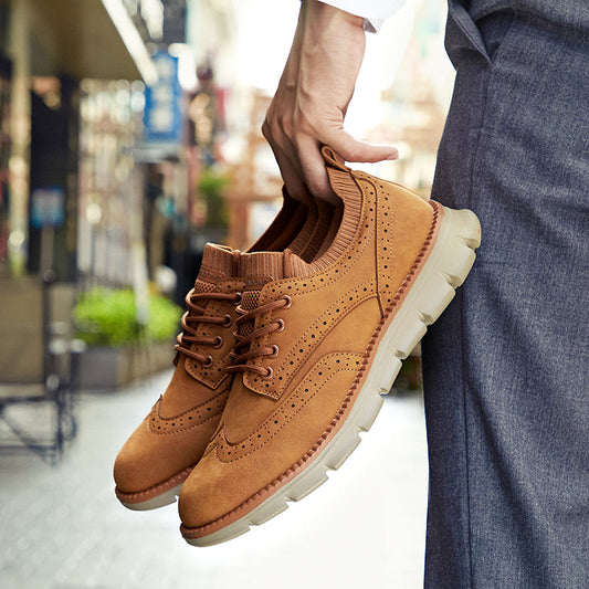 Orthopädische, bequeme, leichte Freizeitschuhe aus veganem Leder für Herren