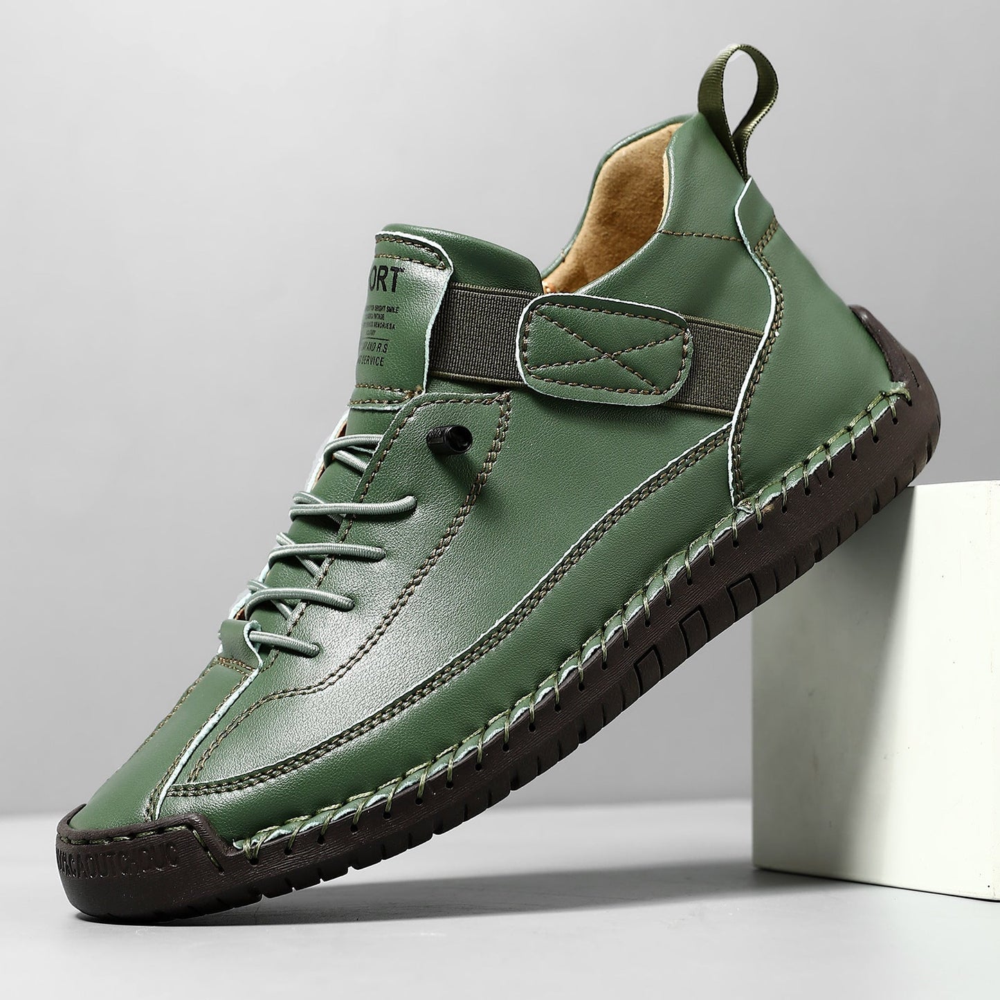 Herren handgefertigte orthopädische Bequemschuhe aus Leder