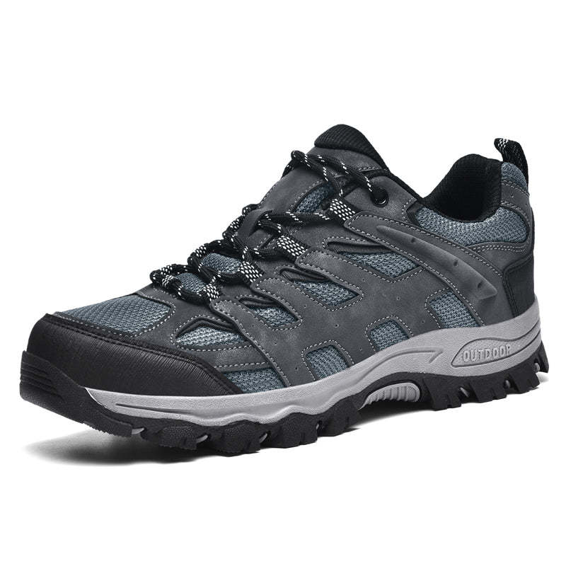 Herren Outdoor Wanderschuhe – Atmungsaktive, wasserdichte Halbschuhe mit rutschfester Traktion, abriebfester Konstruktion & orthopädischer Zehenfreiheit mit Fußgewölbestütze