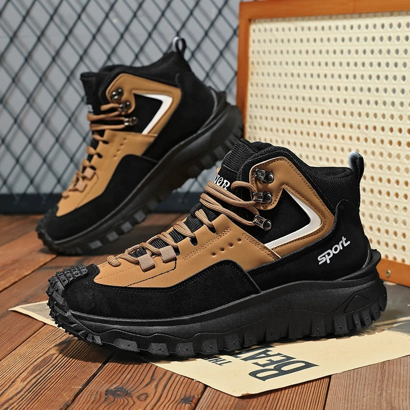Herren-Outdoor-Wanderstiefel – wasserdicht, rutschfest, durchtrittsicher und bruchsicher; mit korrekter Fußgewölbestütze und breiter Zehenpartie – geeignet für den täglichen Gebrauch und Outdoor-Abenteuer