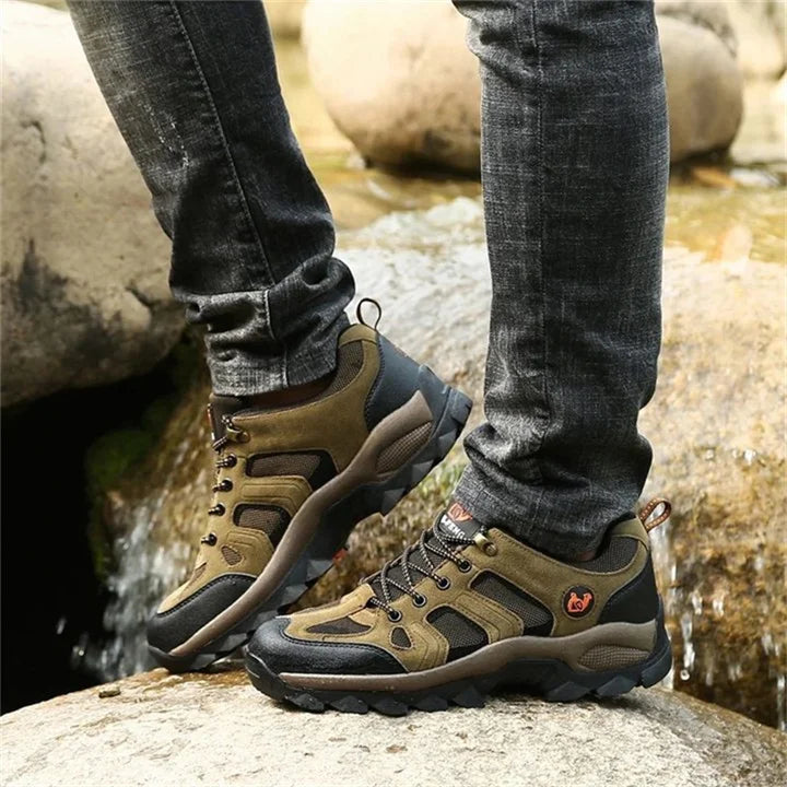 Herren Komfort-Orthopädie-Gehschuhe aus echtem Leder