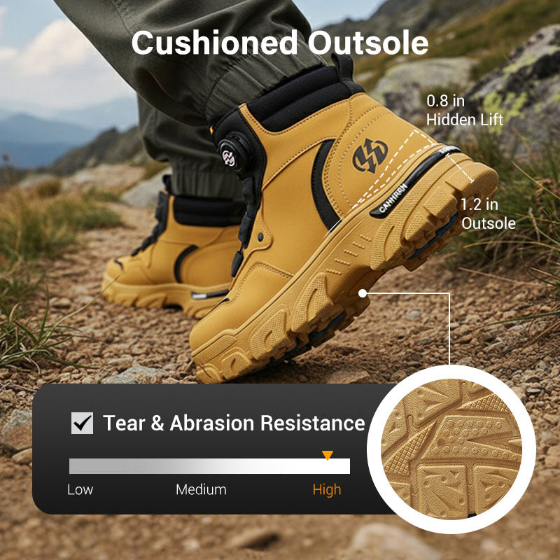 Herren Outdoor-Arbeitsschuhe mit drehbarer Schnalle (wasserdicht, rutschfest, bequem und atmungsaktiv)