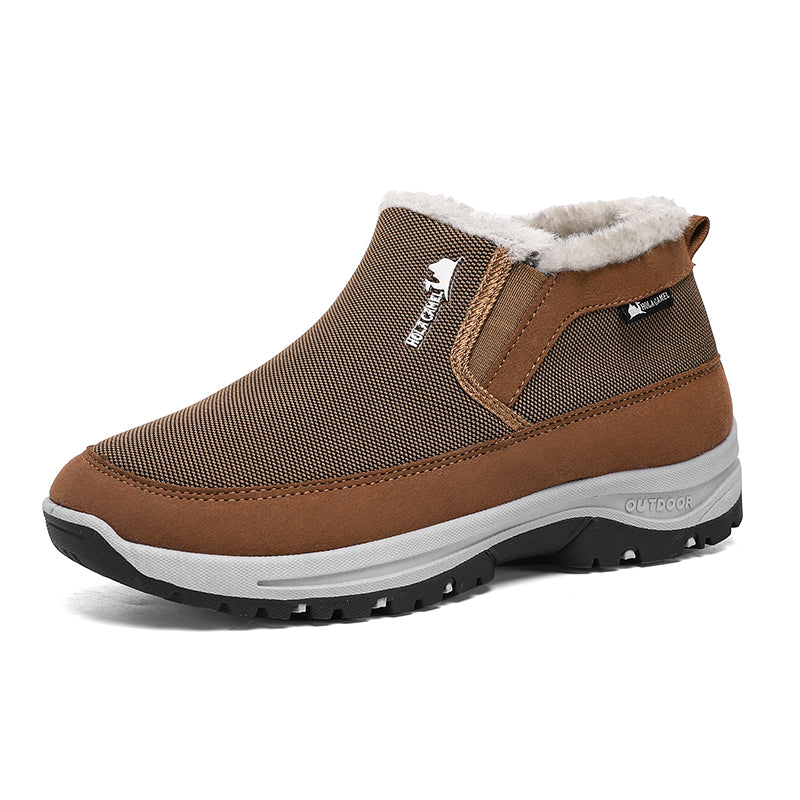 Herren Outdoor Schlupfstiefel gefüttert - Rutschfest, Durchtrittsicher - Fußgewölbestütze, Breite Zehenpartie