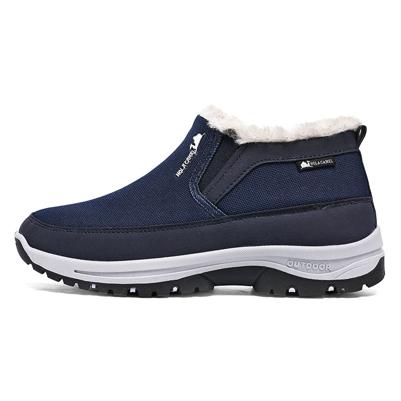 Herren Outdoor Schlupfstiefel gefüttert - Rutschfest, Durchtrittsicher - Fußgewölbestütze, Breite Zehenpartie