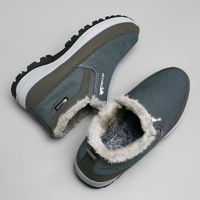 Herren Outdoor Schlupfstiefel gefüttert - Rutschfest, Durchtrittsicher - Fußgewölbestütze, Breite Zehenpartie
