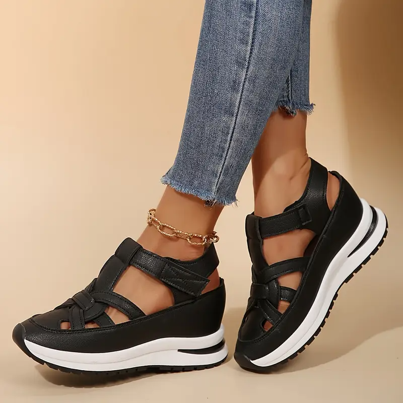 Damen-Sandalen – Weich, verstellbar, Klettverschluss, bequeme Passform für breite und schmale Füße