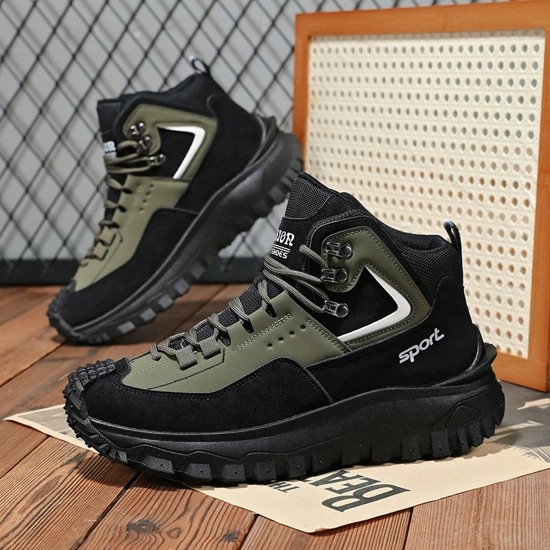 Herren-Outdoor-Wanderstiefel – wasserdicht, rutschfest, durchtrittsicher und bruchsicher; mit korrekter Fußgewölbestütze und breiter Zehenpartie – geeignet für den täglichen Gebrauch und Outdoor-Abenteuer
