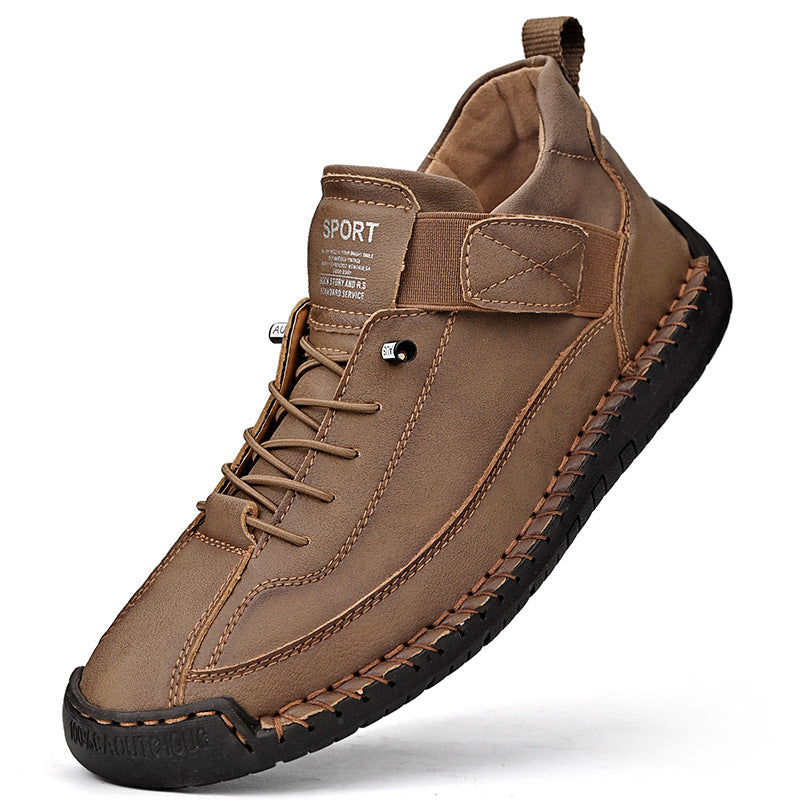 Herren handgefertigte orthopädische Bequemschuhe aus Leder