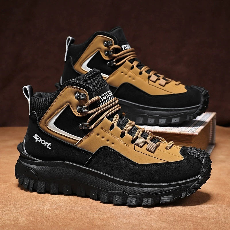 Herren-Outdoor-Wanderstiefel – wasserdicht, rutschfest, durchtrittsicher und bruchsicher; mit korrekter Fußgewölbestütze und breiter Zehenpartie – geeignet für den täglichen Gebrauch und Outdoor-Abenteuer