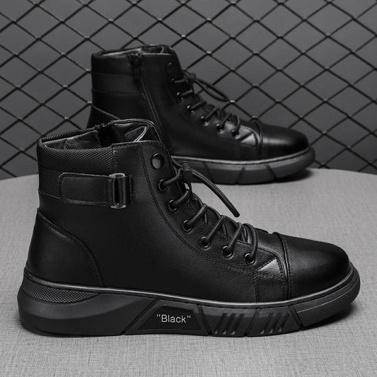 Freizeitstiefel für Herren aus echtem Leder, vielseitig, im Martin-Stil