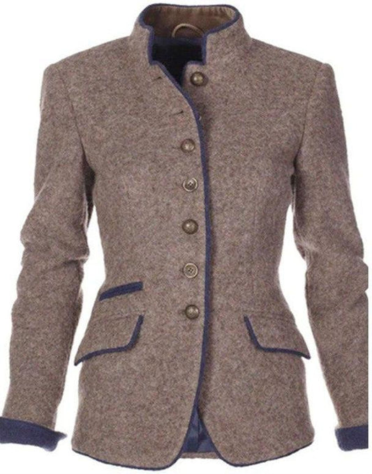 Elegante, langärmelige, unifarbene Oberbekleidung