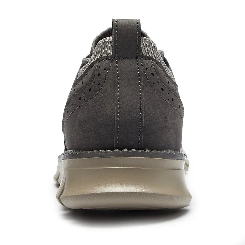 Orthopädische, bequeme, leichte Freizeitschuhe aus veganem Leder für Herren
