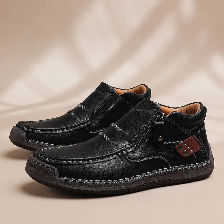Handgefertigte Premium-Leder-Slipper-Fahrstiefel für Herren