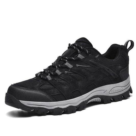 Herren Outdoor Wanderschuhe – Atmungsaktive, wasserdichte Halbschuhe mit rutschfester Traktion, abriebfester Konstruktion & orthopädischer Zehenfreiheit mit Fußgewölbestütze
