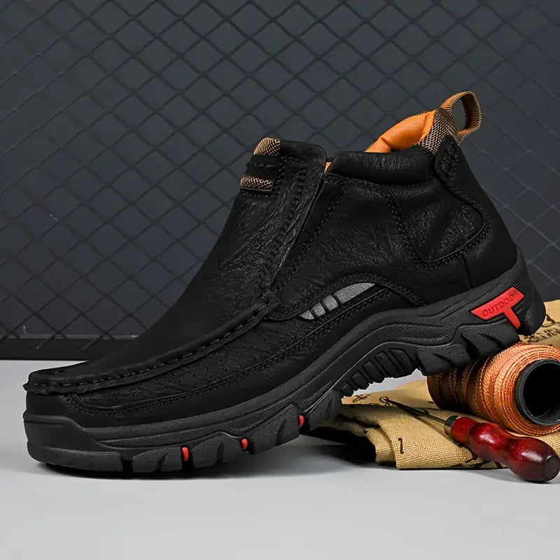 Herren Handgefertigte Leder Wasserdichte Rutschfeste Orthopädische Stiefeletten
