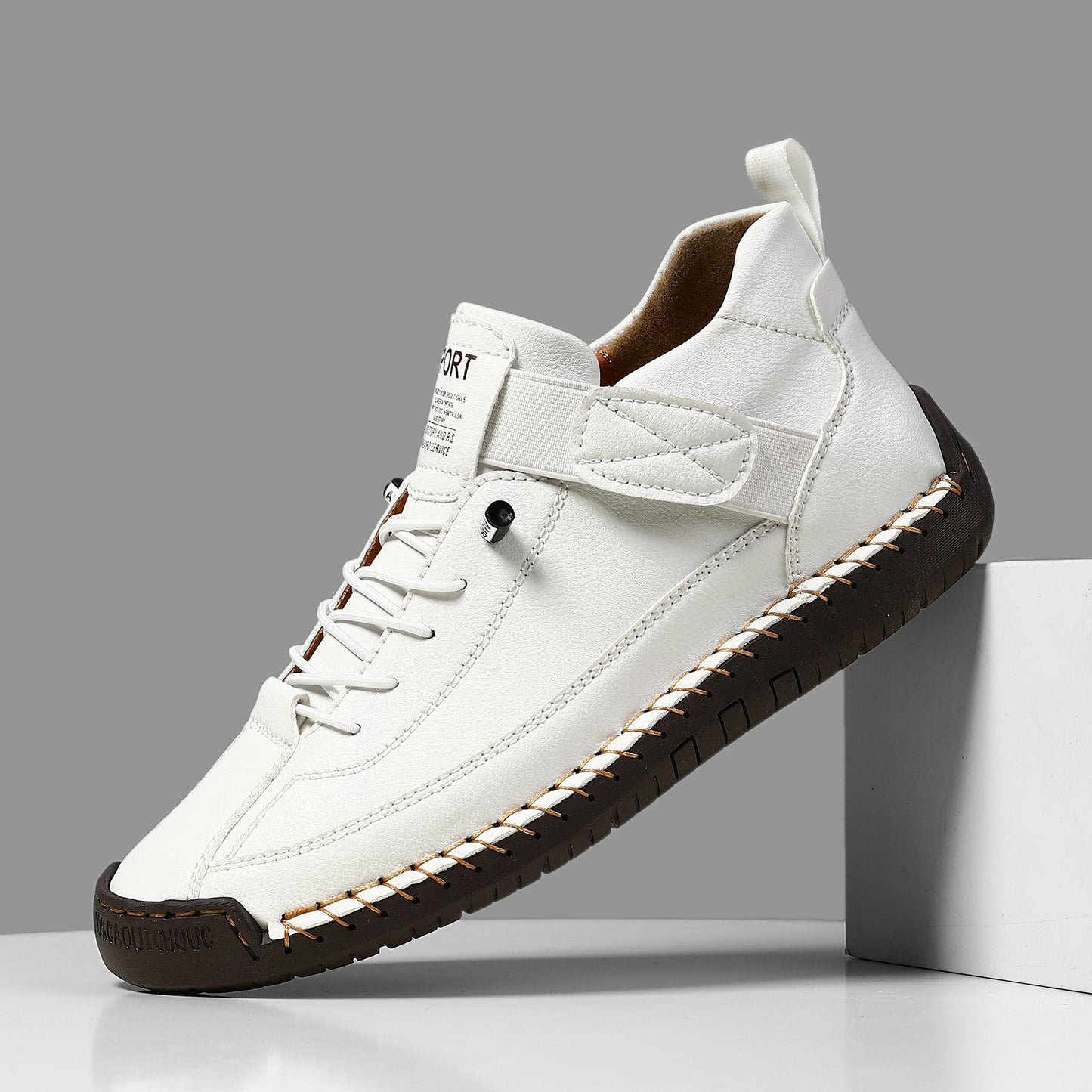 Herren handgefertigte orthopädische Bequemschuhe aus Leder