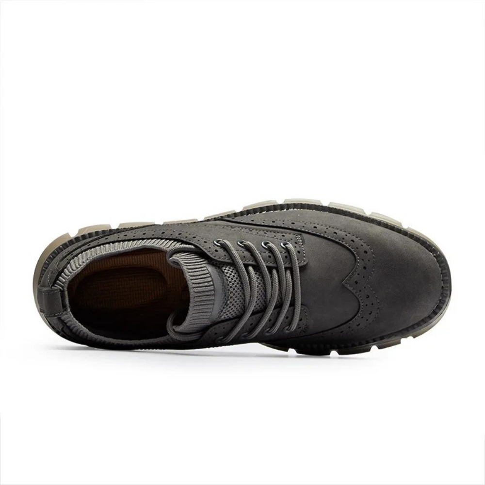 Orthopädische, bequeme, leichte Freizeitschuhe aus veganem Leder für Herren