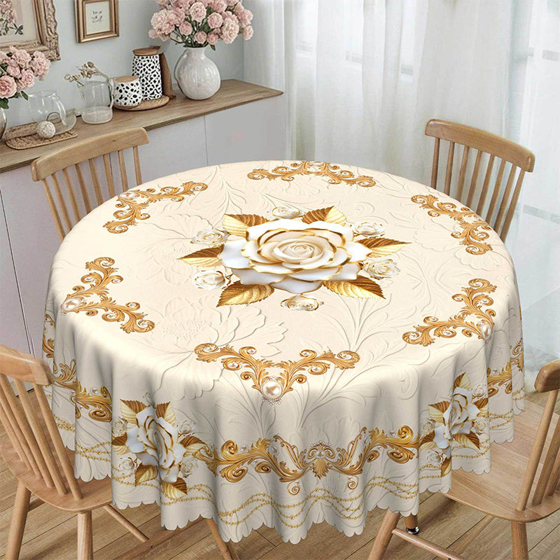Wasserdichte goldene Rosentischdecke